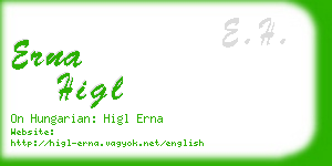 erna higl business card